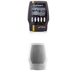 Compex SP 4.0 Elettrostimolatore, Nero con Banda Gialla Coque de Protection, Custodia Protettiva Unisex-Adulto, Bianco, Taglia Unica