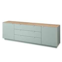 Stella Trading Core Buffet Roseau, Aspect chêne Artisan – Meuble Moderne avec tiroirs et Beaucoup d'espace de Rangement, Matériau : Bois, TV-Sideboard 1