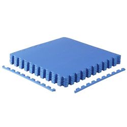 CAP Barbell 1 Paquete de Alfombrillas de Rompecabezas de Ejercicio de 24 x 24 x 1/2 Pulgadas, patrón en T, Azul