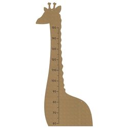 Gomille - Toise Girafe - 54 x 117 cm - Forme en Bois à Décorer - Certifié PEFC 100% - 4201