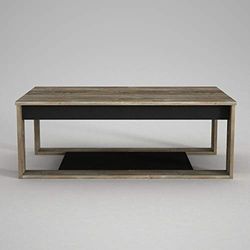 Alphamoebel Tables d'appoint, Bois d'ingénierie, Chêne Marron, 111 x 40 x 71 cm