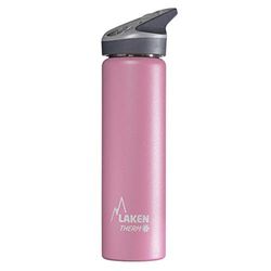 LAKEN Double Wall Stainless Steel Vacuum Thermal Water Bottle (0.75L - Pink) 24 Hour Cold Technology - Ideal for Work or Sport - Airtight Closure and Vertical Use