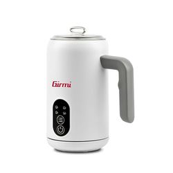 Girmi ML53 Mousseur à lait, 500 W, capacité 300 ml, arrêt automatique, 4 fonctions, lait chaud, mousse froide, chaude et dense, base d'appui froide, commandes tactiles, blanc