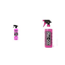 Muc-Off Waterless Wash, 750 Millilitres - High-Performance, No Rinse Bike Cleaning Spray That Cleans And Polishes & 904US Nano-Tech Bike Cleaner, 1 L Fast-Action, Biodegradable Bicycle Cleaning Spray