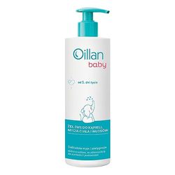 Oillan Baby 3 in 1 Gel per bagno, lavaggio corpo e capelli, 400 ml