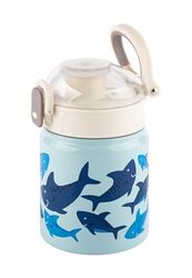 Gourde en acier inoxydable, 400 ml, motif requin pour enfant