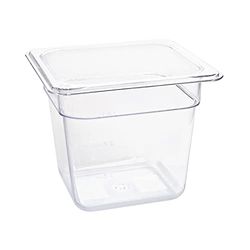 Vogue U241 policarbonato Gastronorm Recipiente, 1/6 cm