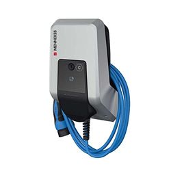 MENNEKES 1349201 AMTRON Charge Control 11 C2–11 kW vägglåda med 7,5 m billaddningskabel – hemladdningsstation biltillgänglig RFID