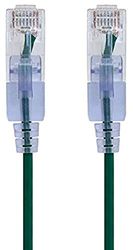 Monoprice 116315 Cabo de conexão Ethernet Cat6A, 1 pé, cor verde (pacote de 10) RJ45 550 MHz UTP, cabo de cobre puro nu 10G 30AWG - série SlimRun