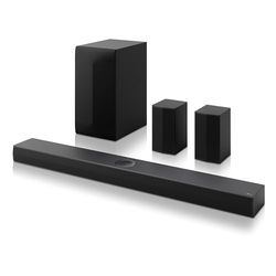 LG S70TR - Barra de Sonido Inteligente, 500W Potencia y 5.1.1 Canales, Altavoces Dobles Traseros Inalámbricos, Sonido Envolvente Dolby Atmos y DTS:X, Hi-Res 24bits/96kHz