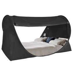 Alvantor Tienda de campaña Dream Privacy Space de tamaño Individual para Dormir, Cortinas de Marco portátil para Interiores, Transpirables, Color Gris (colchón no Incluido) para Reducir la luz