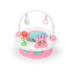 Bright Starts, Siège Disney Princess SuperSeat, Siège de Jeux et d'Apprentissage pour Enfants de 4 Mois à 4 Ans, Rose