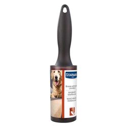 STARWAX - Brosse adhésive lable - enlève poils, poussières, peluches et cheveux - lavable - sans recharge - solide - Conception française - poignée ergonomique, Noir & Bleu