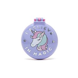 Legami - Spazzola Con Specchio, Tema, I Believe In Magic, Si Apre E Chiude Con Un Click, Comoda E Pratica Da Portare Ovunque, Unicorn