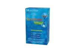 Ferrotone Eau Riche en Fer, Complément Alimentaire à Base de Fer, Saveur Pomme et Vitamine C, Votre vitalité et Immunité au Naturel, 14 Sachets de 25ml