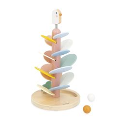 Janod Houten slee om in elkaar te zetten, 14 stuks, 2 tekeningen en 1 handleiding (mogelijk niet beschikbaar in het Nederlands), inclusief speelgoed voor vroeg leren, slaapkamerdecoratie, waterverf,