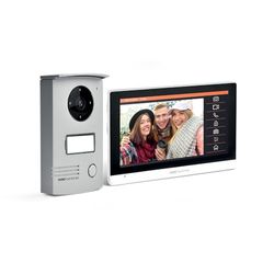 SCS Sentinel 7+ Fissato Citofono viéeo Porta Videotelefono-Facchino Touch Screen Extra Piatto-Video Portier Wired VisioDoor PVF0041, Bianco