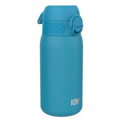 Ion8 Gourde Enfant, Inox 400ml, Anti-Fuite, Facile à Ouvrir, Verrouillage Sécurisé, Lavable au Lave-Vaisselle, Poignée de Transport, Facile à Nettoyer, Durable, Acier Inoxydable, Bleu