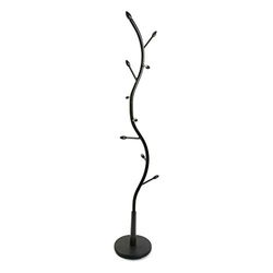 Versa Swindon Cabide de de pé de estilo minimalista, com 9 ganchos ou ganchos para roupa ou malas de entrada, medidas (L x L x A) 185 x 32 x 32 cm, metal, cor preta