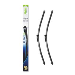 VALEO Piaçaba silencioso - VF454 - kit de alto desempenho, visibilidade superior na estrada, instalação fácil, folhas planas originais de 650 mm, frentes, conjunto de 2 escovas - 574654
