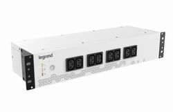 Legrand, 19" Rack PDU met geïntegreerde UPS-installatie, 800VA - 480W, 1-fase 230V met 8-voudige IEC stekkerdoos voor 19-inch racks/stroomverdelerkasten, overbruggingstijd tot max. 15 minuten,