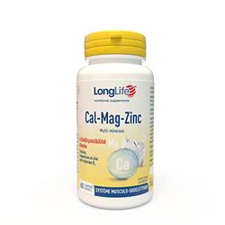LongLife® Cal-Mag-Zinc | Calcium magnésium et zinc avec vitamine D | Biodisponibilité élevée | Aide le système nerveux et la santé des os | 60 comprimés | Végétarien et sans gluten