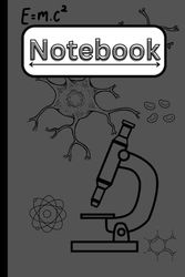 Science themed Notebook: 6x9in / 100pages with lines / kids, teens and adults school class. Great for gifts.