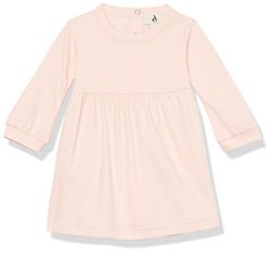 Amazon Aware Baby Girls' Organic Cotton Long-Sleeved T-Shirt Dress, Pink, 0 Months