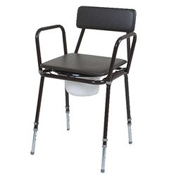 NRS Healthcare Dovedale Adjustable Height Commode with Detachable Arms