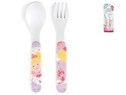 Lulabi 5050 Fairy Tales, Set med 2 bestick, Melamin, 6+ månader, lila