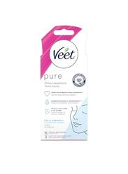 Veet Pure Strisce Depilatorie Viso Ipoallergeniche, Ceretta Baffetti e Viso, Dermatologicamente Testate, 16 Strisce (8x2 Strisce)