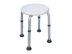 AUTONOMIE ET BIEN ETRE Tabouret de Douche antidérapant réglable en Hauteur Aluminium | pour Douche Bain Toilette | Garantie 5 Ans, Blanc