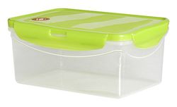 Excelsa Motif Freshness récipient rectangulaire Haut 800 ML, Plastique, Vert, 13.5 x 9.5 x 10.5 cm