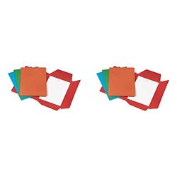 Cartelline 3 lembi in cartoncino Bristol 270 Gr 25x34,5 cm Confezione 25 pezzi Azzurro & Cartellina 3 lembi in cartoncino Bristol 200 Gr 25x34,5 cm Confezione 25 pezzi Rosso