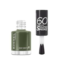 Rimmel, Vernis à Ongles 60S Seconds Super Shine, 882 Crazy about cargo, Couleur Ultra Brillante, Anti-Choc, Anti-Ternissement, Séchage Rapide, Longue Tenue 8 ml