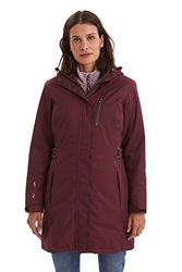 Killtec Alisi, Parka Funzionale con Cappuccio Staccabile con Zip Womens, Prugna, 38