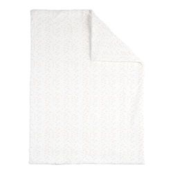 Nattou Gosig filt för spädbarn av bomull och polyester, ca 135 cm, Flo, Oli & Ernest, vit