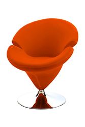 Premier Housewares 2403509 Nicia stoel, velours, oranje
