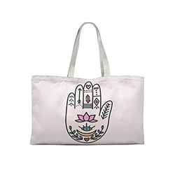 Bonamaison Bolso De Mano Impreso, 100% Algodón, Bolso de la Compra Reutilizable, Bolso De Compras, Ecológico, Plegable, Bolso de Tela de Lona con Asas, 47x42 Cm - Diseñado y Fabricado en Turquía