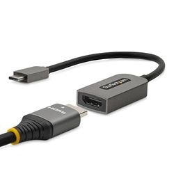StarTech.com Adaptador USB C a HDMI de Vídeo 4K 60Hz - HDR10 - Conversor Tipo Llave USB Tipo C a HDMI 2.0b Dongle - Convertidor USBC con Modo Alt de DP a Monitor TV o Proyector (USBC-HDMI-CDP2HD4K60)