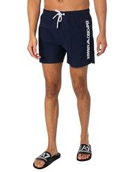 Emporio Armani Embroidery Logo Swim Boxer, Boxer Uomo, Blu (Navy Blue), 52