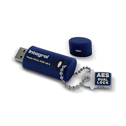 INTEGRAL INFD64GCRYDL3.0140-2 UNIDAD FLASH USB (64GB HARDWARE ENCRYPTED USB 3.0 DRIVE SECURE DUAL PASSWORD ADMIN/USER 256 AES FI