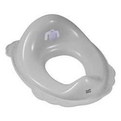 Hylat Baby Reductor wc niños útil para el aprendizaje del uso del inodoro, para niñas y niños, material sólido, goma antideslizante, color gris, Motivo Yeti