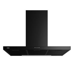 Teka - Campana decorativa con acabado negro mate y 4 velocidades, 90 cm - Modelo DSH 986 BK