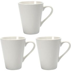 Creativ Tasses, blanc, H: 10 cm, d 5-8 cm, 1 pièce (Lot de 3)