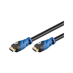 Goobay 72320 Premium HDMI High Speed Kabel met Ethernet 4K, Ultra/Full HD, 3D, vergulde stekker, 5 m, zwart