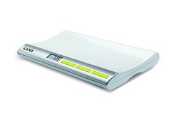 Laica PS3001 Báscula digital para pesar bebés, hasta 20 kg, color plata/blanco, con función bloqueo y tara