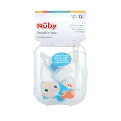 Nuby - Aspirador nasal com estojo de viagem, transparente