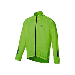 BBB Cycling - Giacca da ciclismo Baseshield - Giacca da ciclismo antivento e idrorepellente - Cerniera a tutta lunghezza e pinza elastica - L - Giallo neon