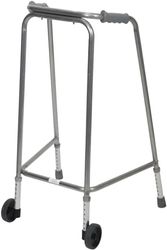 Aidapt Standard Extra Large Frame Adult Adjustable Height Aluminium Lightweight Walking Frame with Wheels and Anti Slip Ferrule Feet to Aid Stability and Confidence when Walking Aid